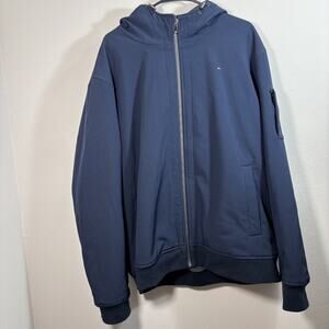 Tommy Hilfiger Hooded Soft Shell Jacket with Inset Quilted Puffer Bib Size XXL